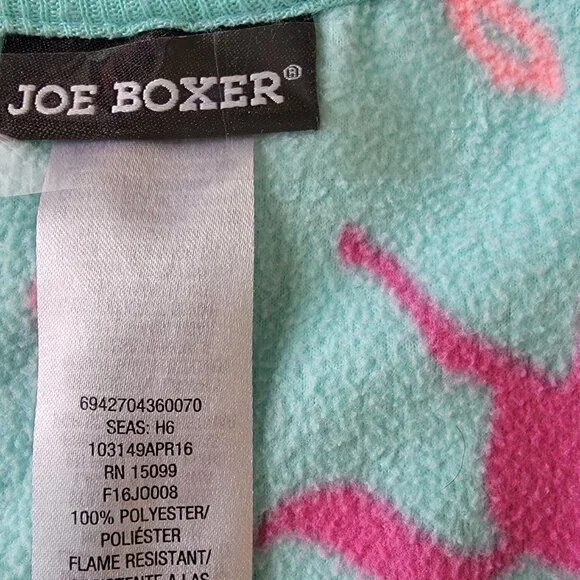 Joe Boxer Kids One Piece Fleece Pajama Long Sleeves Large 10-12 Gently Loved - Picture 4 of 13